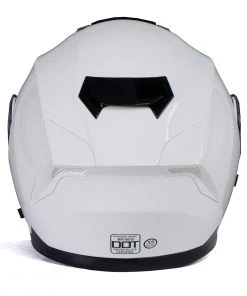 Milwaukee Helmets MPH9816DOT'Breeze' White Advanced Motorcycle Modular Helmet With Drop Down Visor