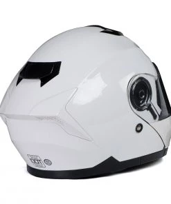 Milwaukee Helmets MPH9816DOT'Breeze' White Modular Helmet With MP7922FMSET Heated Balaclava Bundle Heated Jackets