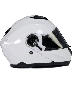 Milwaukee Helmets MPH9816DOT'Breeze' White Advanced Motorcycle Modular Helmet With Drop Down Visor