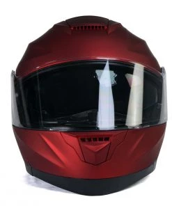 Milwaukee Helmets MPH9817DOT'Breeze' Red Advanced Motorcycle Modular Helmet With Drop Down Visor