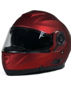 Milwaukee Helmets MPH9817DOT'Breeze' Red Advanced Motorcycle Modular Helmet With Drop Down Visor