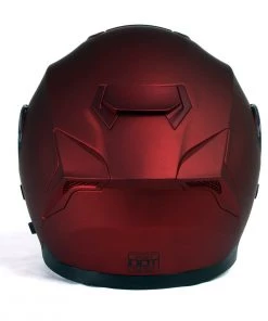 Milwaukee Helmets MPH9817DOT'Breeze' Red Advanced Motorcycle Modular Helmet With Drop Down Visor