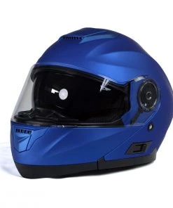 Milwaukee Helmets MPH9818DOT 'Breeze' Blue Advanced Motorcycle Modular Helmet With Drop Down Visor Riding Gear