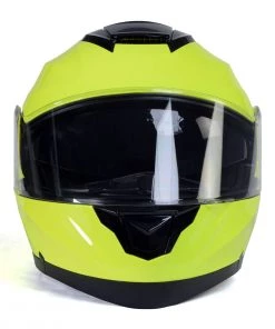 Milwaukee Helmets MPH9819DOT'Breeze' Green Advanced Motorcycle Modular Helmet With Drop Down Visor