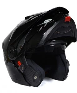 Milwaukee Helmets MPH9821DOT Gloss Black'Ominous' Dual Sport Advanced Motorcycle Modular Helmet