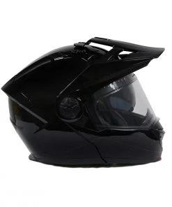 Milwaukee Helmets MPH9821DOT Gloss Black'Ominous' Dual Sport Advanced Motorcycle Modular Helmet
