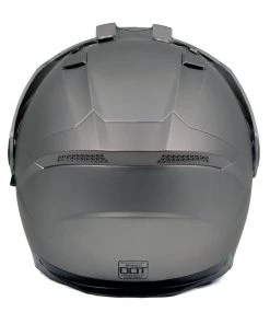 Milwaukee Helmets MPH9822DOT Silver'Ominous' Dual Sport Advanced Motorcycle Modular Helmet Riding Gear