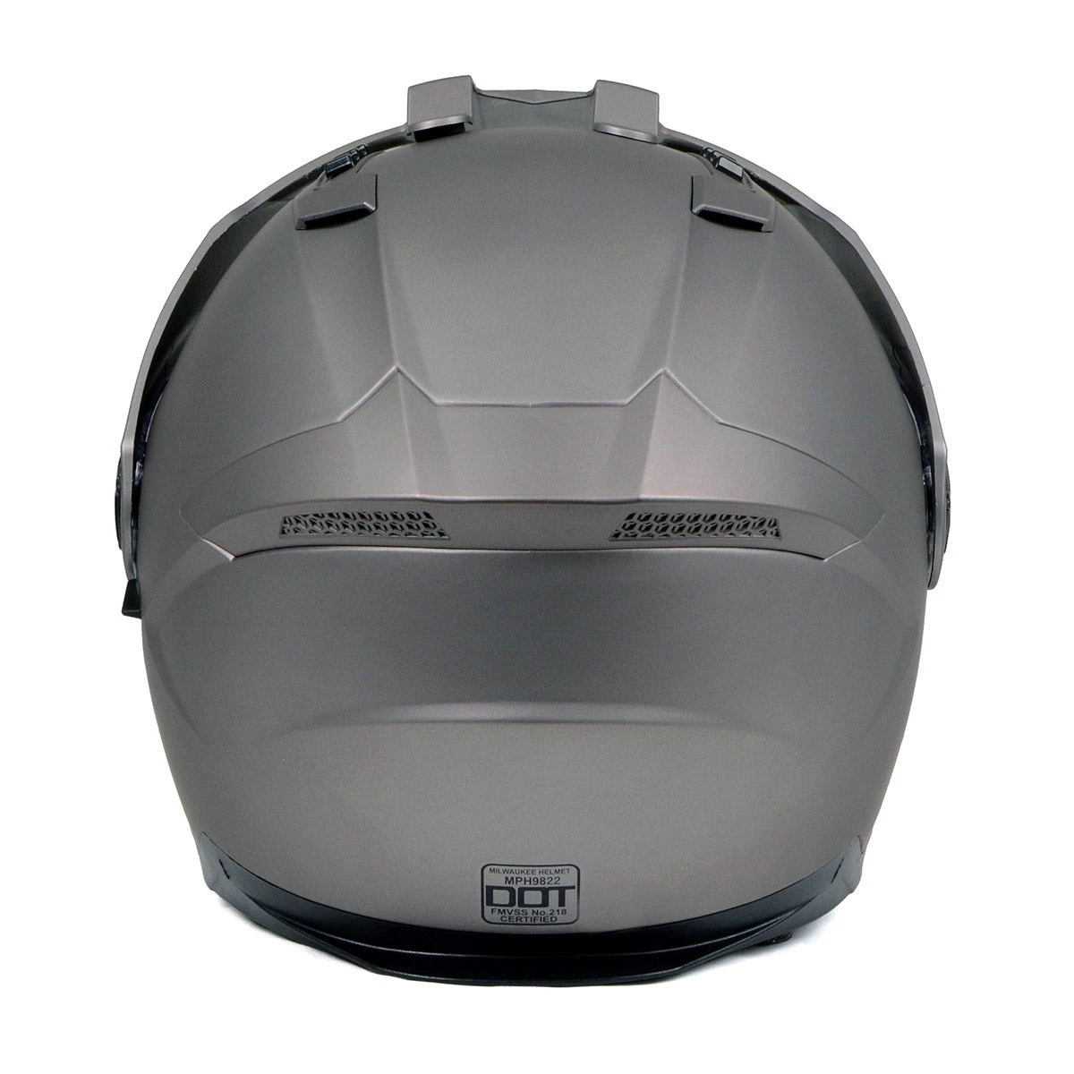 Milwaukee Helmets MPH9822DOT Silver 'Ominous' Dual Sport Advanced Motorcycle Modular Helmet Riding Gear