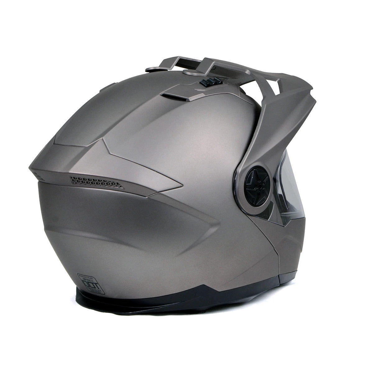 Milwaukee Helmets MPH9822DOT Silver 'Ominous' Dual Sport Advanced Motorcycle Modular Helmet Riding Gear