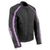 Milwaukee Leather MPL1954 Women's 'Studded Wings' Black And Purple Textile Moto Jacket Motorcycle Jackets