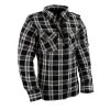 Milwaukee Leather MPL2600 Women's Black And White Armored Flannel Shirt With Kevlar Protection Armored Flannel Shirts