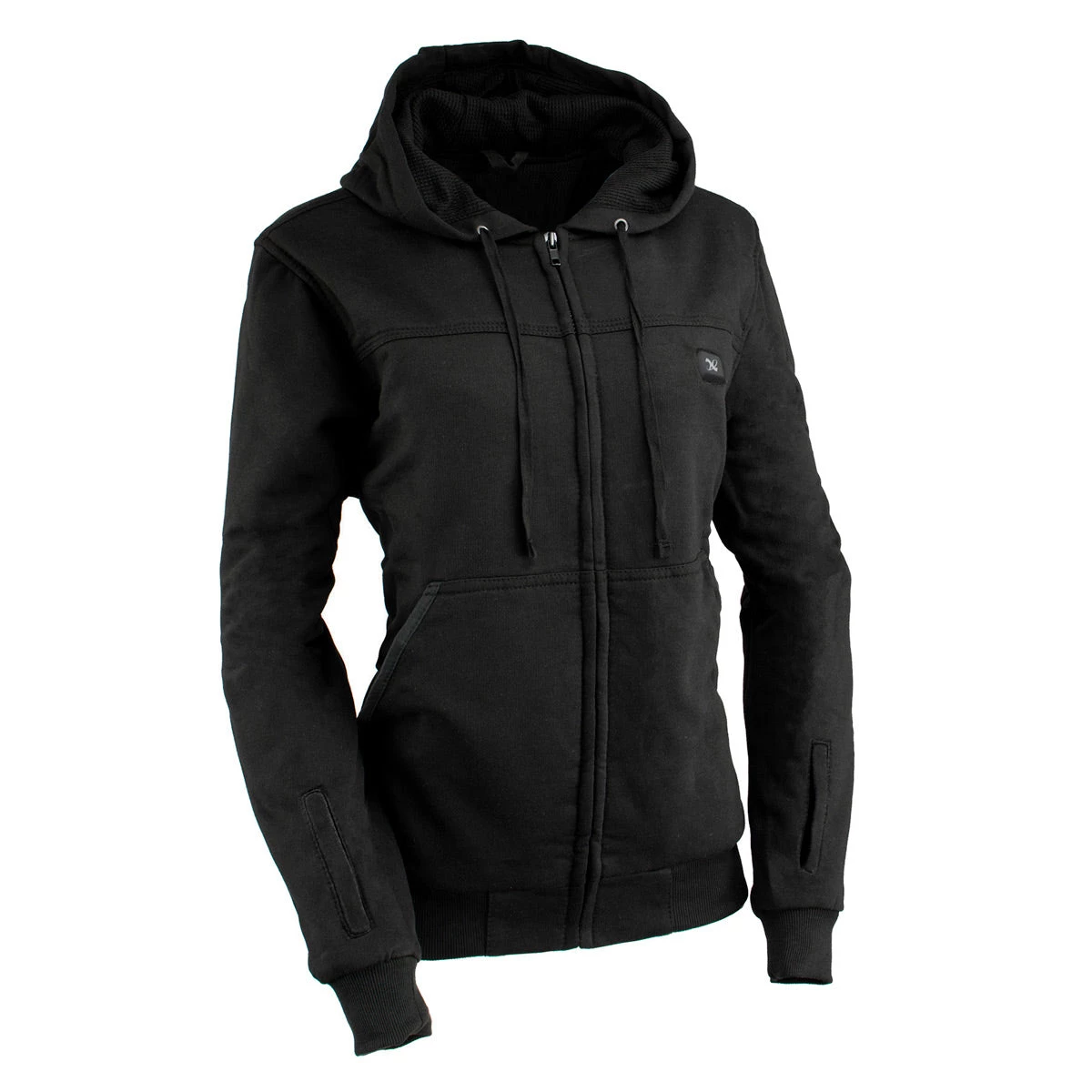Nexgen Heat MPL2717DUAL Women's Black 'Heated' Zipper Front Hoodie (Battery Pack Included) Motorcycle Jackets