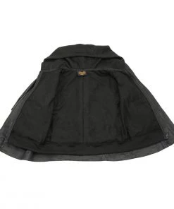 Milwaukee Leather MPL2745 Women's Black Zipper Front Jacket With Full Sleeve Removable Hoodie