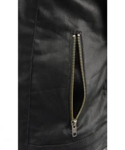 Milwaukee Leather MPL2745 Women's Black Zipper Front Jacket With Full Sleeve Removable Hoodie