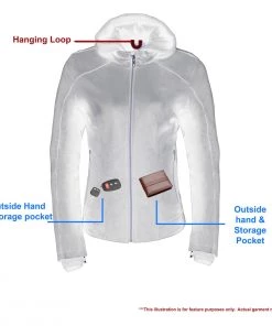 Milwaukee Leather MPL2745 Women's Black Zipper Front Jacket With Full Sleeve Removable Hoodie