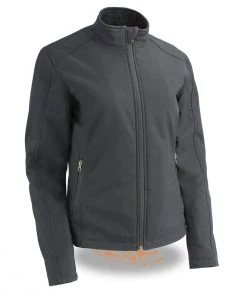 Motorcycle Jackets Milwaukee Leather MPL2763 Women's Black Waterproof Lightweight Soft Shell Jacket