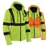 Nexgen Heat MPL2773SET Women's High-Viz 'Heated' Textile Jacket (Rechargeable Battery Pack Included)