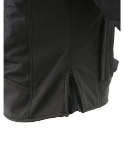 Milwaukee Leather MPL2775 Women's Black Armored Textile And Mesh Racing Jacket