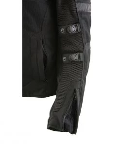 Milwaukee Leather MPL2775 Women's Black Armored Textile And Mesh Racing Jacket