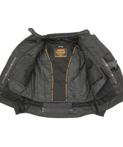 Milwaukee Leather MPL2775 Women's Black Armored Textile And Mesh Racing Jacket