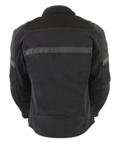 Milwaukee Leather MPL2775 Women's Black Armored Textile And Mesh Racing Jacket