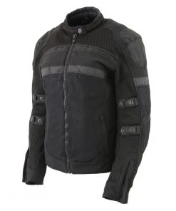 Milwaukee Leather MPL2775 Women's Black Armored Textile And Mesh Racing Jacket