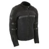 Milwaukee Leather MPL2775 Women's Black Armored Textile And Mesh Racing Jacket