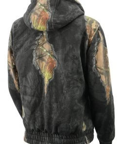 Motorcycle Jackets Milwaukee Leather MPM1779 Men's Mossy Oak Eclipse Zipper Front Hoodie
