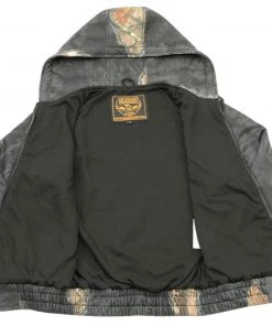 Motorcycle Jackets Milwaukee Leather MPL2779 Women's Mossy Oak Eclipse Zipper Front Hoodie