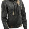 Motorcycle Jackets Milwaukee Leather MPL2779 Women's Mossy Oak Eclipse Zipper Front Hoodie