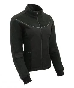 Milwaukee Leather MPL2780 Women's Black Textile And Fleece Combo Jacket