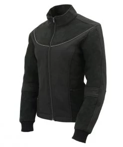 Milwaukee Leather MPL2780 Women's Black Textile And Fleece Combo Jacket
