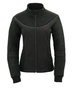 Milwaukee Leather MPL2780 Women's Black Textile And Fleece Combo Jacket