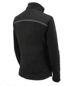 Motorcycle Jackets Milwaukee Leather MPL2784 Women's Black Micro Fleece Jacket With Reflective Stripes