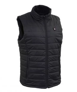 Nexgen Heat Women's Nxl4301set-'Puffed' Black ‘Heated’ Textile Vest (Rechargeable Battery Pack Included)