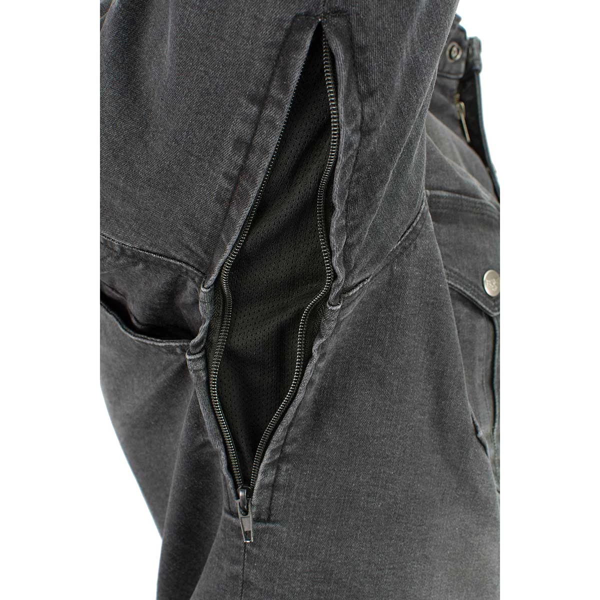 Motorcycle Protective Shirts Milwaukee Leather MPM1620 Men's Black Armored Denim Biker Shirt With Aramid By DuPont Fibers