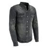 Motorcycle Protective Shirts Milwaukee Leather MPM1620 Men's Black Armored Denim Biker Shirt With Aramid By DuPont Fibers