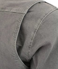 Milwaukee Leather MPM1621 Men's Grey Armored Denim Shirt With Aramid By DuPont Fibers