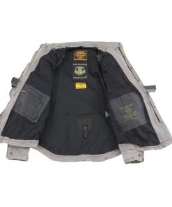 Milwaukee Leather MPM1621 Men's Grey Armored Denim Shirt With Aramid By DuPont Fibers