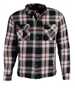 Milwaukee Leather MPM1635 Men's Armored Flannel Biker Shirt With Aramid By DuPont Fibers