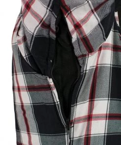 Milwaukee Leather MPM1635 Men's Armored Flannel Biker Shirt With Aramid By DuPont Fibers