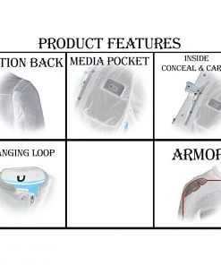 Milwaukee Leather MPM1644 Men's Black And White Armored Long Sleeve Flannel Shirt With Kevlar Armored Flannel Shirts