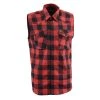 Milwaukee Leather MPM1649 Men's Black And Red 'Checkered' Sleeveless Shirt Riding Gear