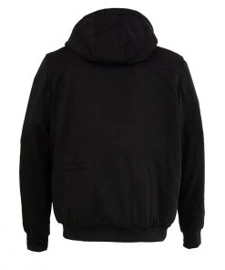 Motorcycle Jackets Nexgen Heat MPM1714SET Men's Black'Heated' Zipper Front Hoodie (Battery Pack Included)