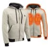 Nexgen Heat MPM1714SET Men's Silver 'Heated' Zipper Front Hoodie (Rechargeable Battery Pack Included) Motorcycle Jackets
