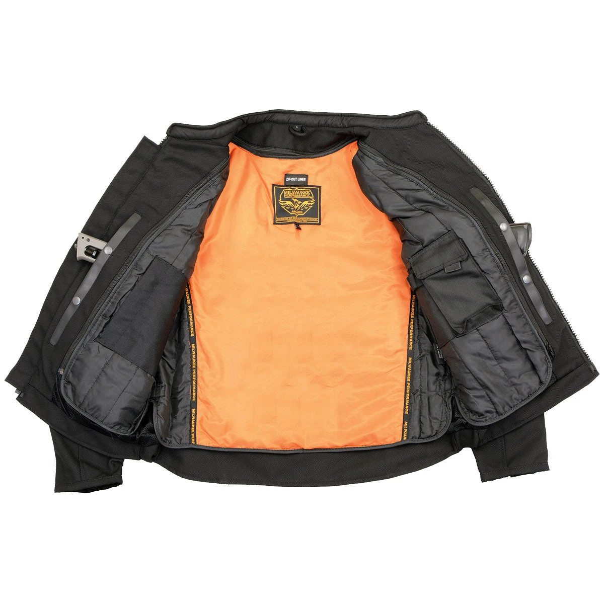 Milwaukee Leather MPM1730 Men's Black 'Reflective Skulls' Textile Jacket