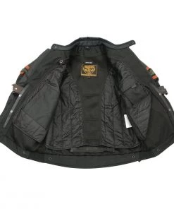 Milwaukee Leather MPM1751 Men's'Burnt Orange' Leather And Textile Armored Jacket Motorcycle Jackets