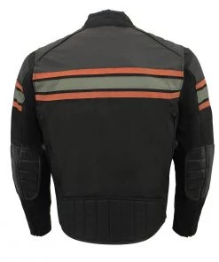 Milwaukee Leather MPM1751 Men's'Burnt Orange' Leather And Textile Armored Jacket Motorcycle Jackets