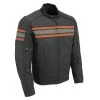 Milwaukee Leather MPM1751 Men's 'Burnt Orange' Leather And Textile Armored Jacket Motorcycle Jackets
