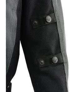 Milwaukee Leather MPM1752 Men's Black And Grey Mesh Armored Racing Jacket